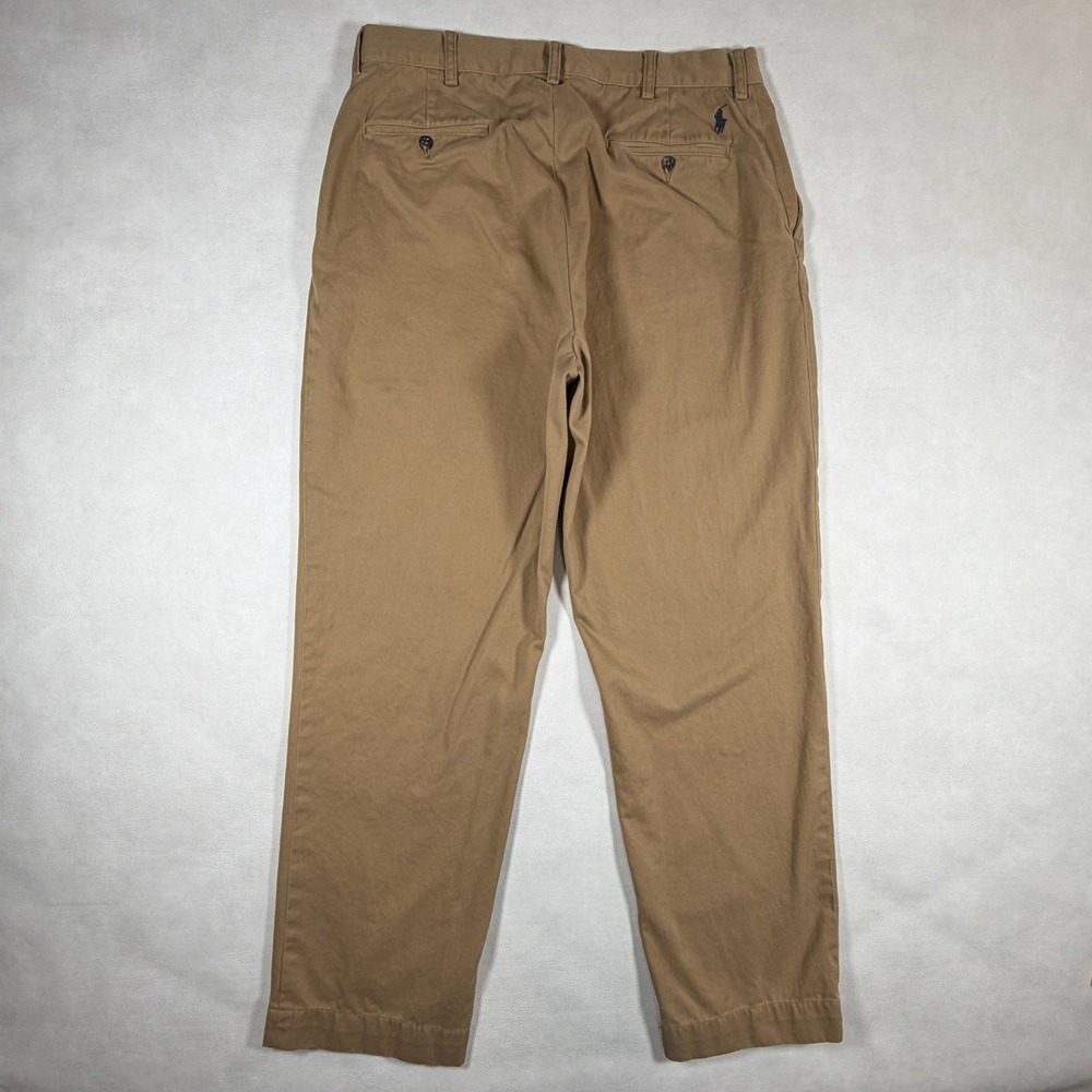 Polo Ralph Lauren Prospect Pant Mens 35x32 Khaki Tan Cotton Chino Straight Leg - Picture 11 of 12